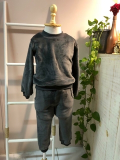 Conjunto Fleece - Cinza chumbo