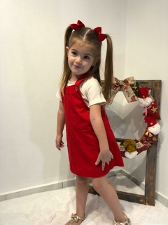 Salopete Menina Vermelha