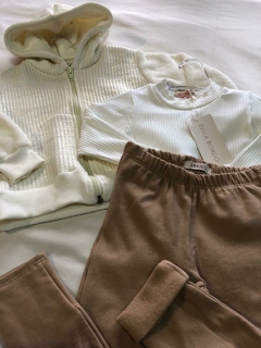 Imagem do Casaco Matelassê + fleece Off White