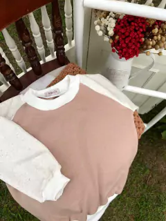 Blusa Cotton e Linho - Bella Bordô Kids