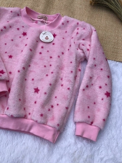Blusão Fleece Estrela rosa - comprar online