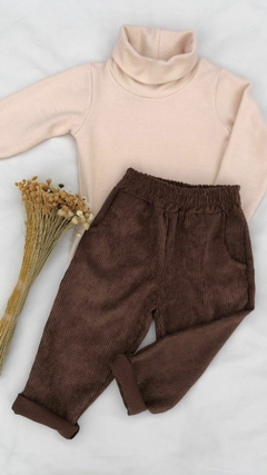 Blusa Básica de lã unissex - bege - Bella Bordô Kids