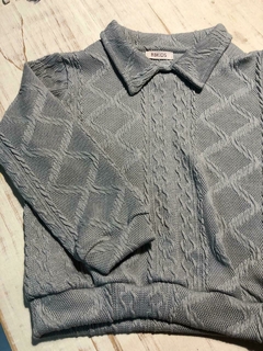 Sueter Tricot - Cinza - comprar online