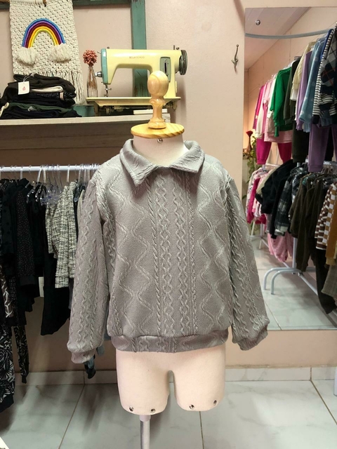 Sueter Tricot - Cinza