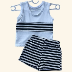 Conjunto Listrado/Branco