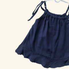 Blusa Flora Azul Marinho - comprar online