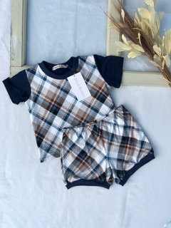 Pijama Xadrez Azul