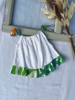 Blusa Flora Linho + Folhas na internet