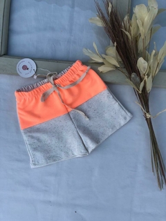 Short Linho + Laranja Neon
