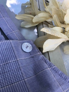 Salopete Menina Xadrez Lilás - comprar online