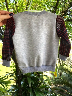 Blusa de Moletinho Salamê - Xadrez Vermelho na internet