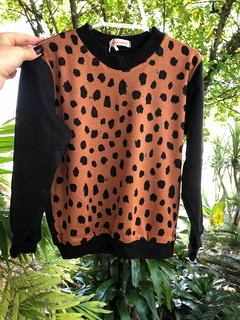 Blusa de Moletinho Salamê - Animal Print