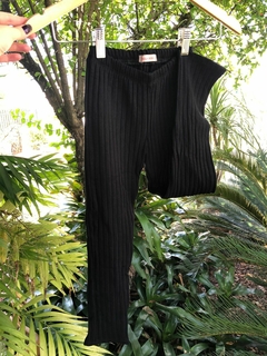 Calça Legging - Canelado Preto - comprar online