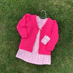 Vestido Joana - Tweed Rosa