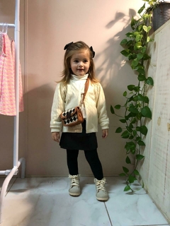 Vestido Joana - Tweed Preto - Bella Bordô Kids