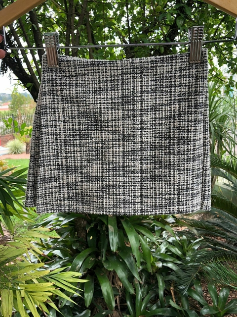 Short-saia Tweed - Branco