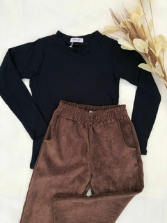 Blusa Canelada Unissex - Bella Bordô Kids