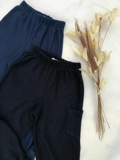 Calça Moletinho Canelado - Preto - Bella Bordô Kids