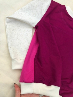 Blusa de Moletinho Salamê - Off + Roxo na internet