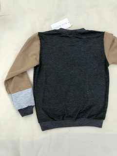 Blusa de Moletinho Salamê - Chumbo + Cinza na internet