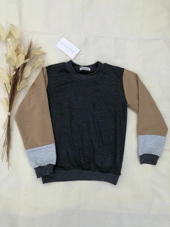 Blusa de Moletinho Salamê - Chumbo + Cinza
