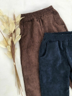 Calça Veludo Azul Marinho - Bella Bordô Kids