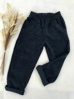 Calça Veludo Azul Marinho