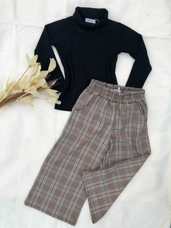 Imagem do Calça Wide - Xadrez Marrom