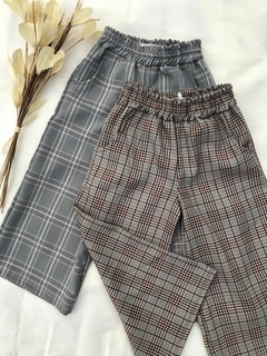 Imagem do Calça Wide - Xadrez Cinza