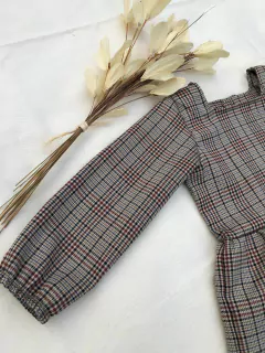 Vestido Melina - Xadrez Marrom