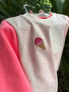 Blusa de Moletinho Salamê - Sorvete Off White - comprar online