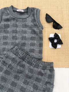 Conjunto Colete + Saia Xadrez - loja online