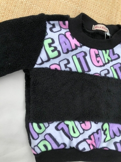 Blusa de Moletinho Salamê - It Girl Preto - comprar online