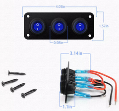 Imagen de Tablero 3 Teclas Nautico Lancha Motorhome Waterproof
