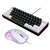 HXSJ-V700BW Kit de teclado e mouse de computador, X100 USB, 61 teclas, retroilum - B.E Acessórios & Eletronicos