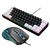 Imagem do HXSJ-V700BW Kit de teclado e mouse de computador, X100 USB, 61 teclas, retroilum