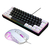 Imagem do HXSJ-V700BW Kit de teclado e mouse de computador, X100 USB, 61 teclas, retroilum