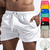 Calção de banho Masculino de secagem rápida, respirável, cordão com bolsos, moda praia, verão