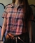 camisa cropped xadrez