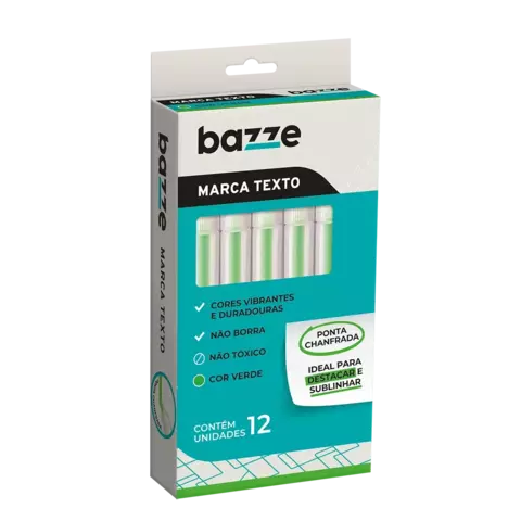 MARCA-TEXTO NEON VERDE CAIXA C/12 UN
