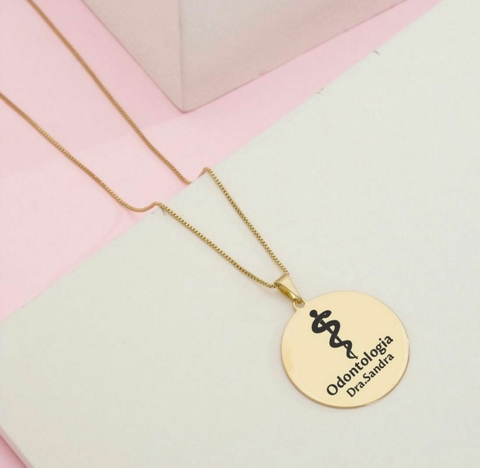 Gargantilha medalha profissão