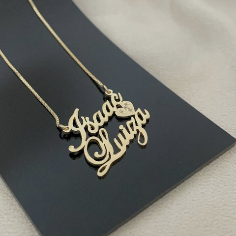 Gargantilha personalizada com nome duplo