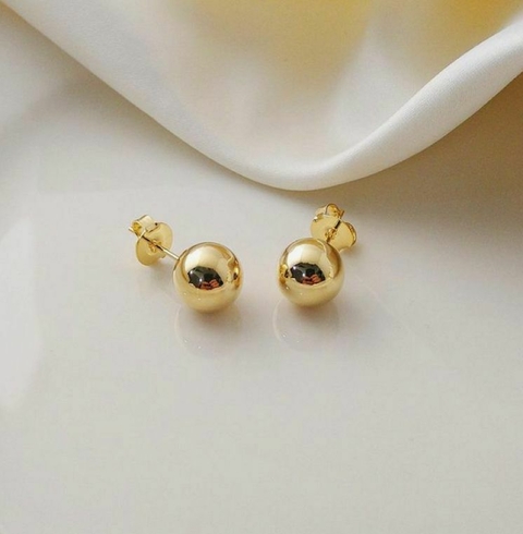 Brinco bola lisa 12mm