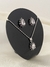 Conjunto Íris com zircônia gota - ródio branco - Majestade