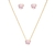 Conjunto cristal rosa