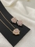 Conjunto passion com coração quatzo rosa e borda navete na internet