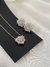 Conjunto passion com coração verde agua e borda com zircônia navete - loja online