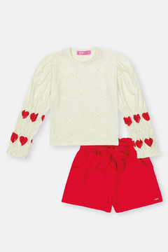 CONJ BLUSA ML E SHORTS - Tata Kids
