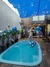 Decoração Piscina/ floral azul - comprar online