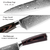XITUO-Sharp Facas de Cozinha, 8", Santoku Chef Faca, Damasco Padrão, Cutel - Multiplica mais